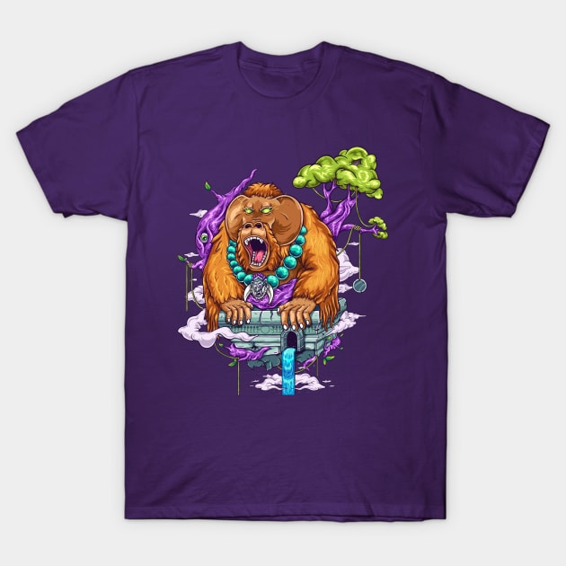 Mythical Borneo Orangutan T-Shirt by almalikstoryteller